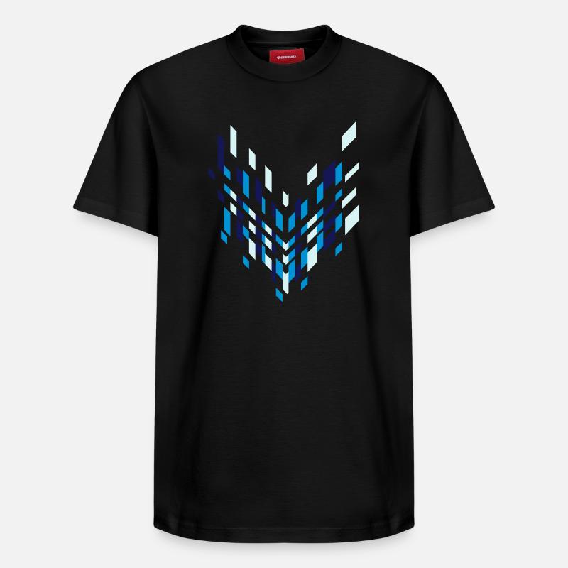 une flèche icône graphique - T-shirt unisexe décontracté en coton Supima – de SPREAD - noir