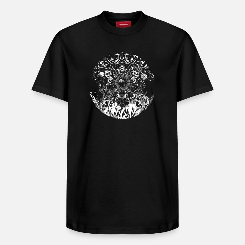 Die vier Elemente - Relaxed Unisex Supima Cotton T-Shirt – von SPREAD - Schwarz