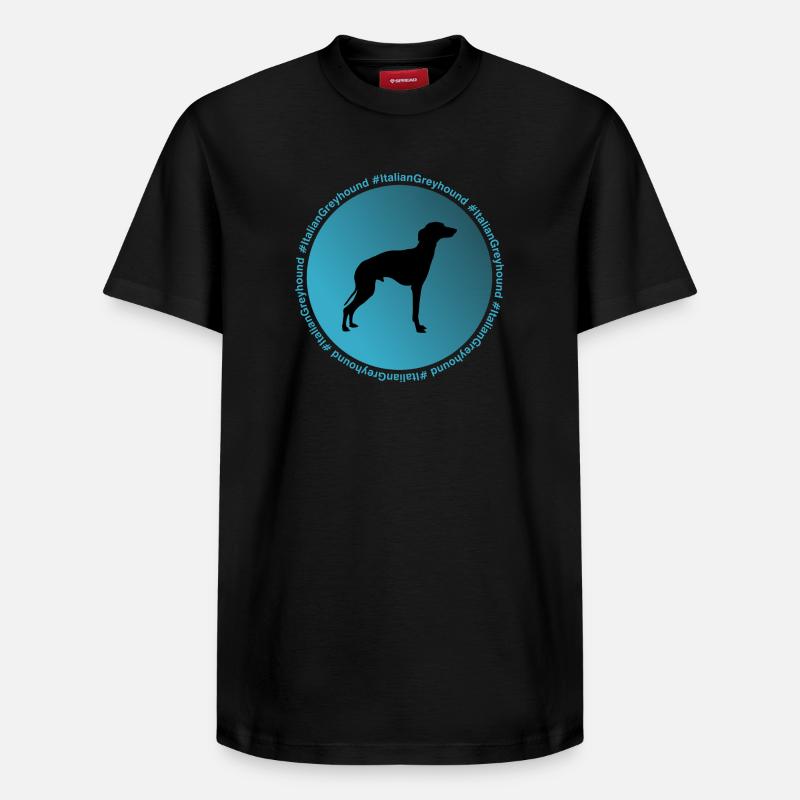 Lévrier italien - T-shirt unisexe décontracté en coton Supima – de SPREAD - noir