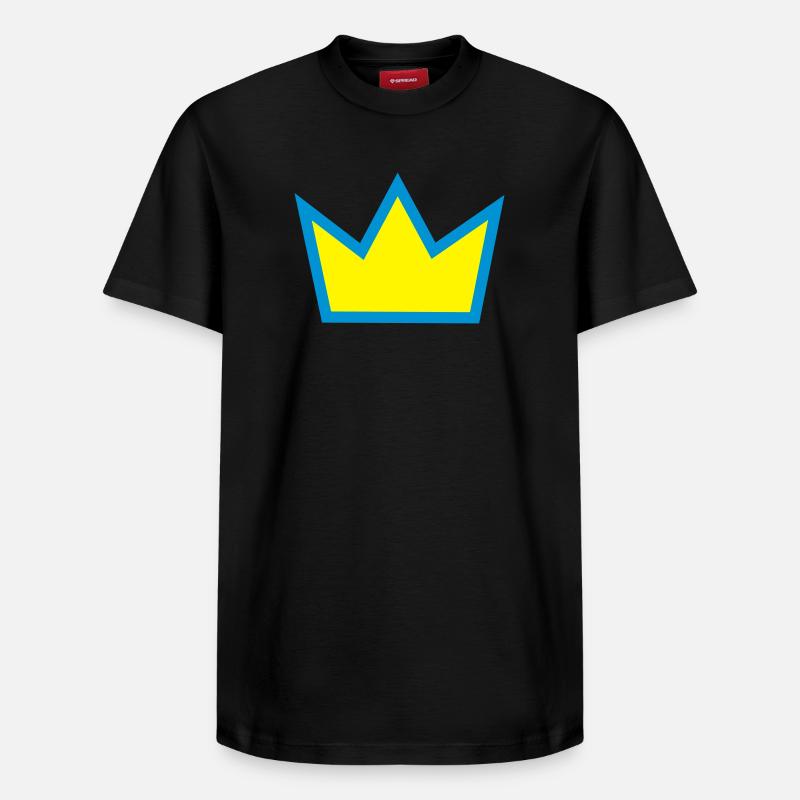 Couronne - T-shirt unisexe décontracté en coton Supima – de SPREAD - noir