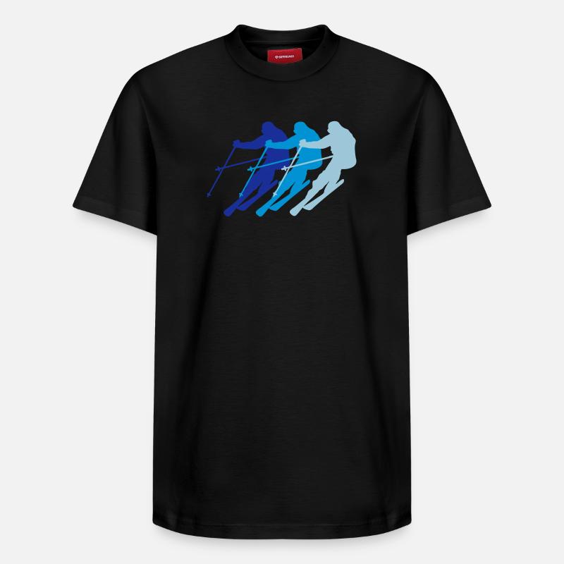 Ski - T-shirt unisexe décontracté en coton Supima – de SPREAD - noir