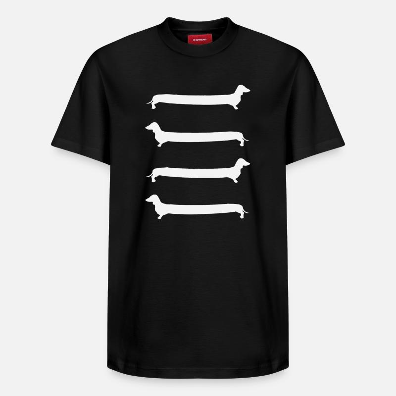 Echelle de teckel - T-shirt unisexe décontracté en coton Supima – de SPREAD - noir