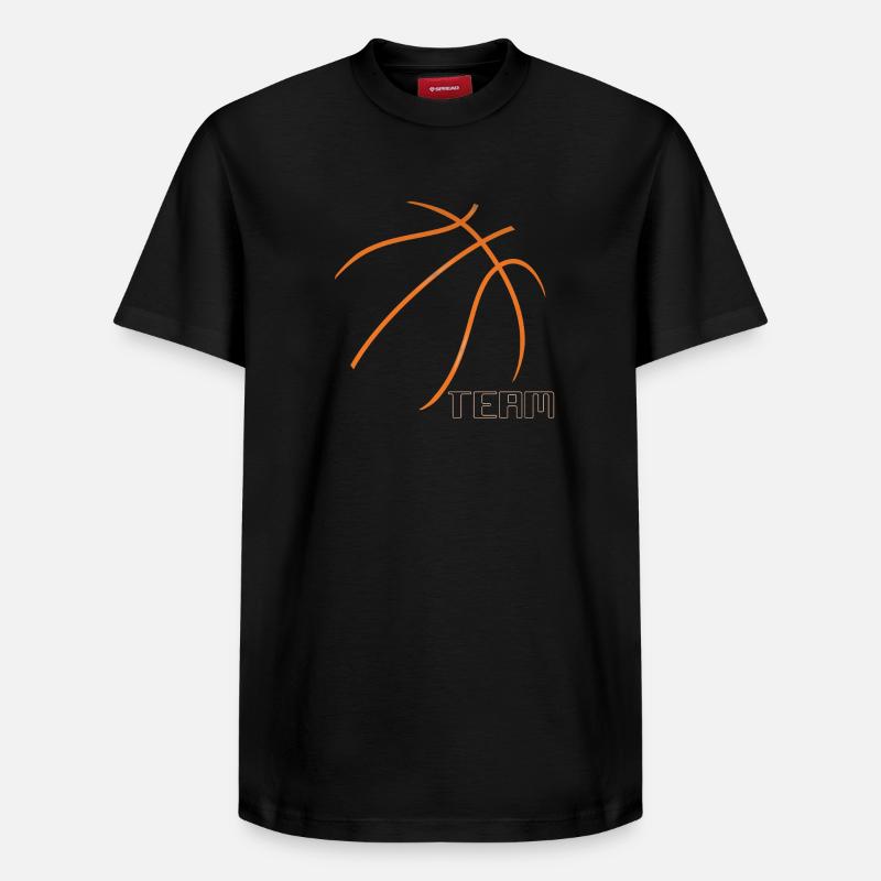 Basket-ball - T-shirt unisexe décontracté en coton Supima – de SPREAD - noir
