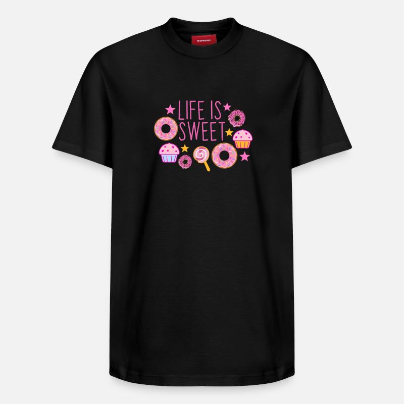 La vie est douce - T-shirt unisexe décontracté en coton Supima – de SPREAD - noir