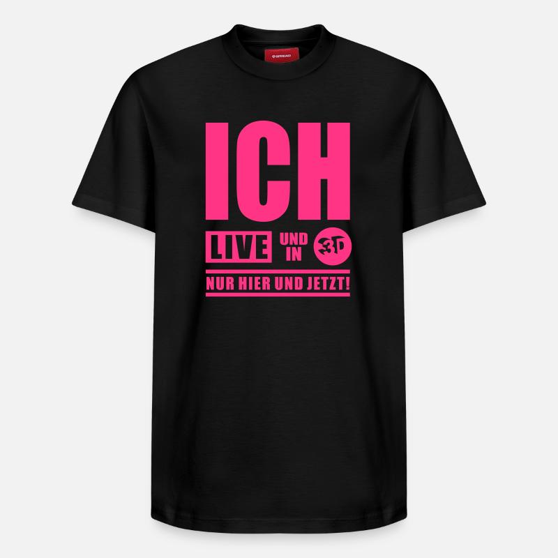 Je vis et en 3D - T-shirt unisexe décontracté en coton Supima – de SPREAD - noir