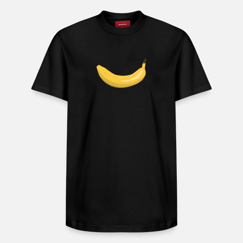 Banane sourire - T-shirt unisexe décontracté en coton Supima – de SPREAD - noir