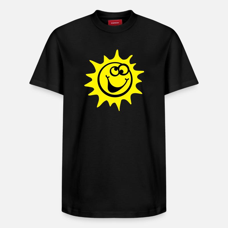 sonne 2c comic style - Relaxed Unisex Supima Cotton T-Shirt – von SPREAD - Schwarz