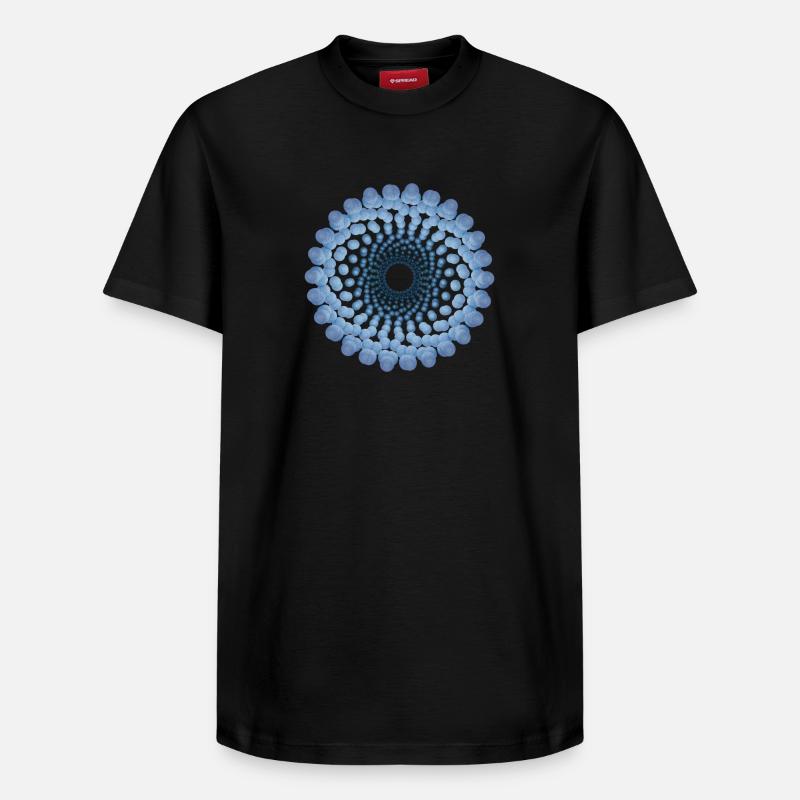 atom - cellular seven - Relaxed Unisex Supima Cotton T-Shirt – von SPREAD - Schwarz