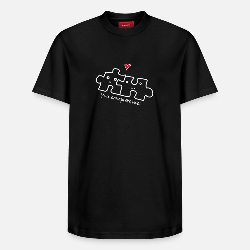 Amour relation couple - T-shirt unisexe décontracté en coton Supima – de SPREAD - noir