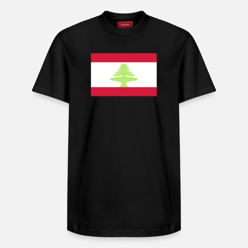Drapeau t-shirt drapeau drapeau - T-shirt unisexe décontracté en coton Supima – de SPREAD - noir