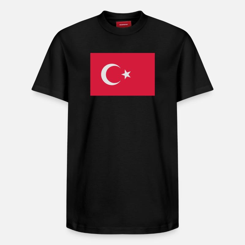 Drapeau turc - T-shirt unisexe décontracté en coton Supima – de SPREAD - noir