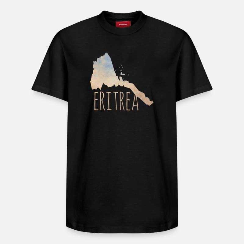 Eritrea - Relaxed Unisex Supima Cotton T-Shirt – von SPREAD - Schwarz