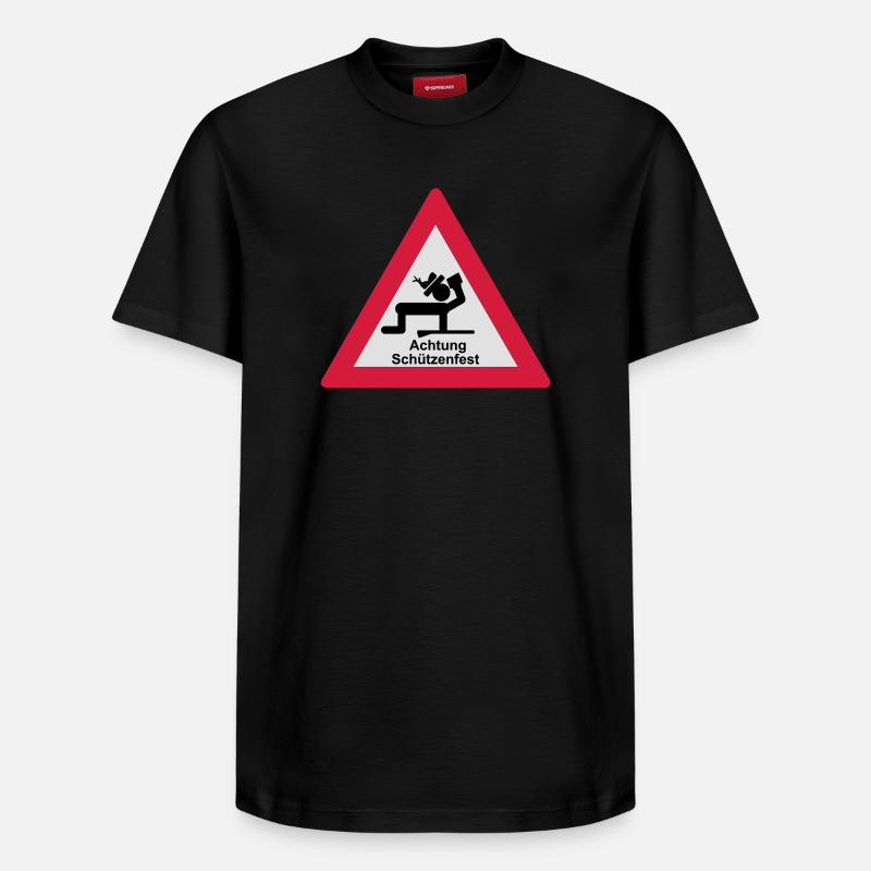 Attention tireurs - T-shirt unisexe décontracté en coton Supima – de SPREAD - noir