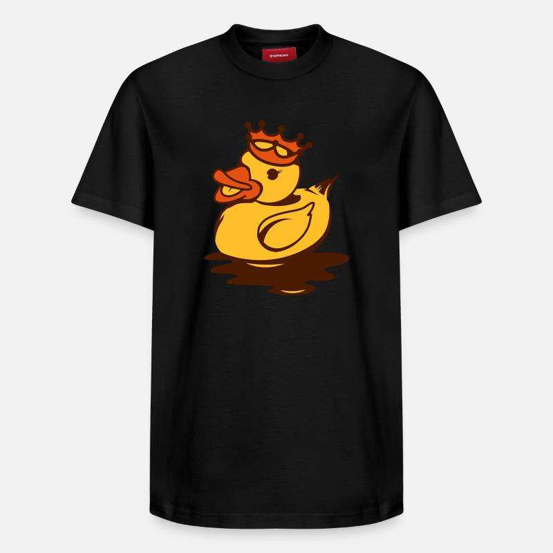 Eine Gummiente mit Krone - Relaxed Unisex Supima Cotton T-Shirt – von SPREAD - Schwarz