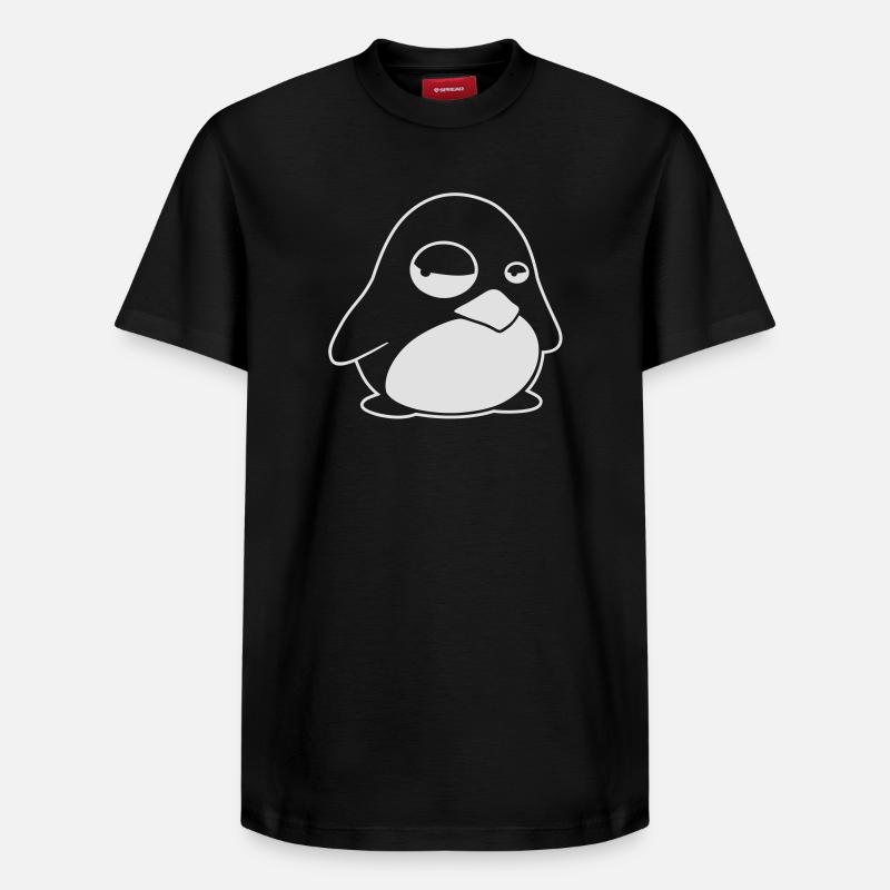 TUX Pinguin, LINUX - T-shirt unisexe décontracté en coton Supima – de SPREAD - noir