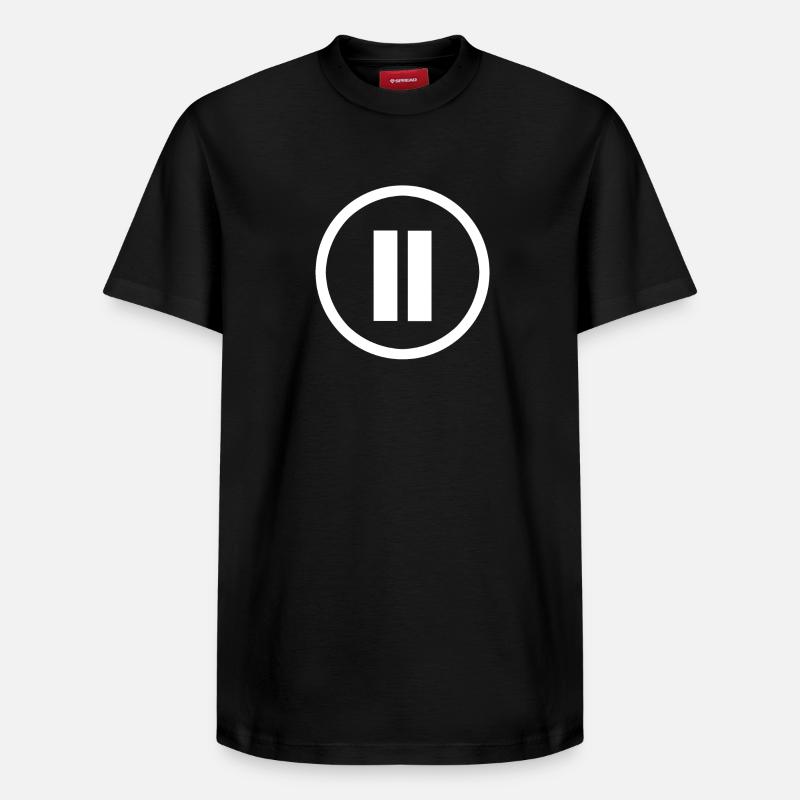 pause - Relaxed Unisex Supima Cotton T-Shirt – von SPREAD - Schwarz