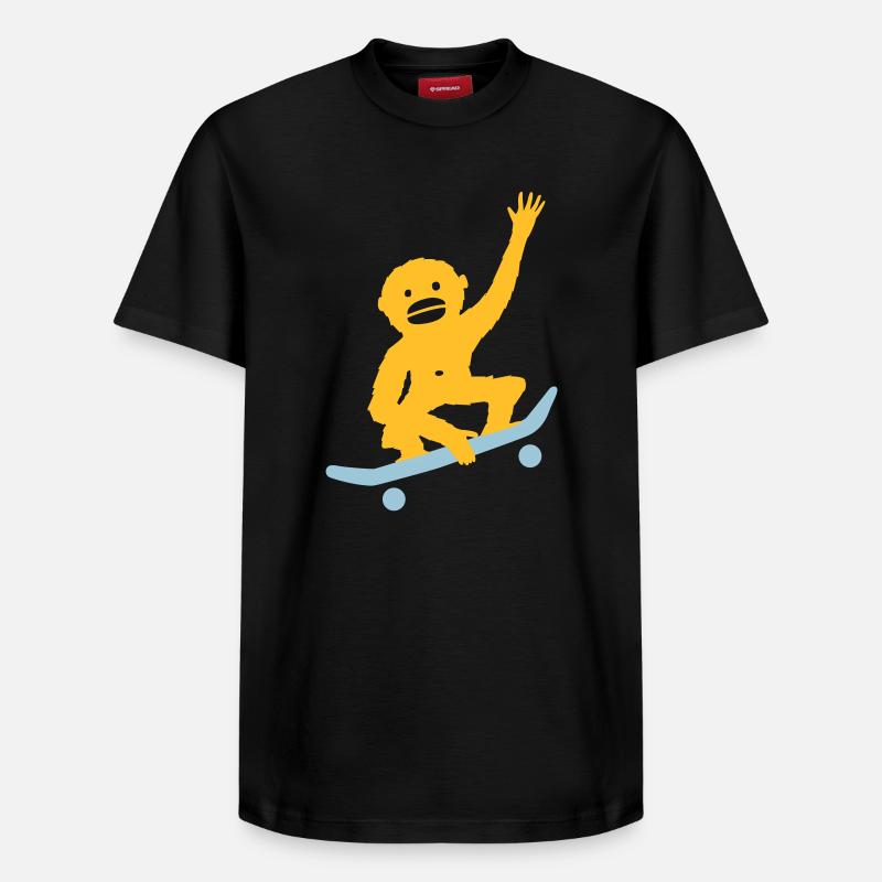 Monkey Tricks - Relaxed Unisex Supima Cotton T-Shirt – by SPREAD - black