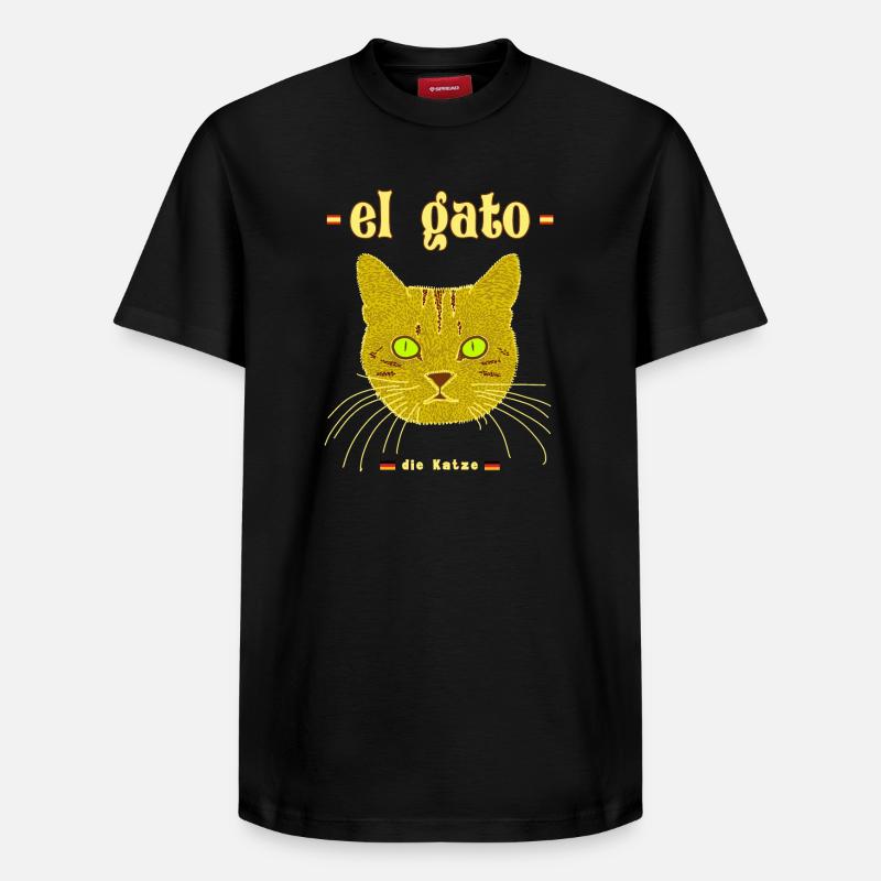 Le chat en espagnol - T-shirt unisexe décontracté en coton Supima – de SPREAD - noir