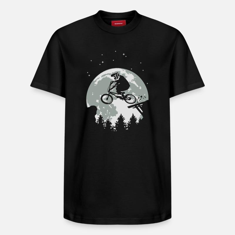 Full moon and BMX flex - T-shirt unisexe décontracté en coton Supima – de SPREAD - noir