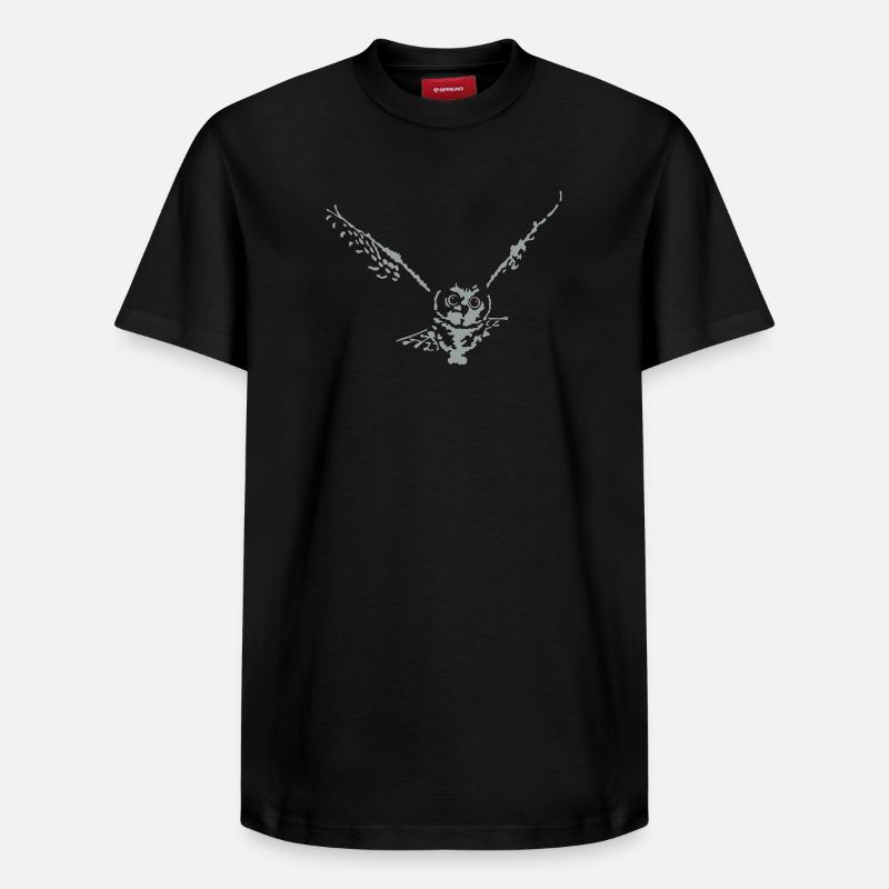 eule - T-shirt unisexe décontracté en coton Supima – de SPREAD - noir