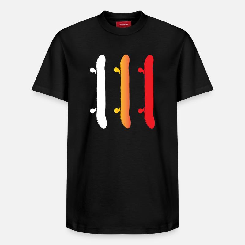 Skateboard - Skateboards - T-shirt unisexe décontracté en coton Supima – de SPREAD - noir