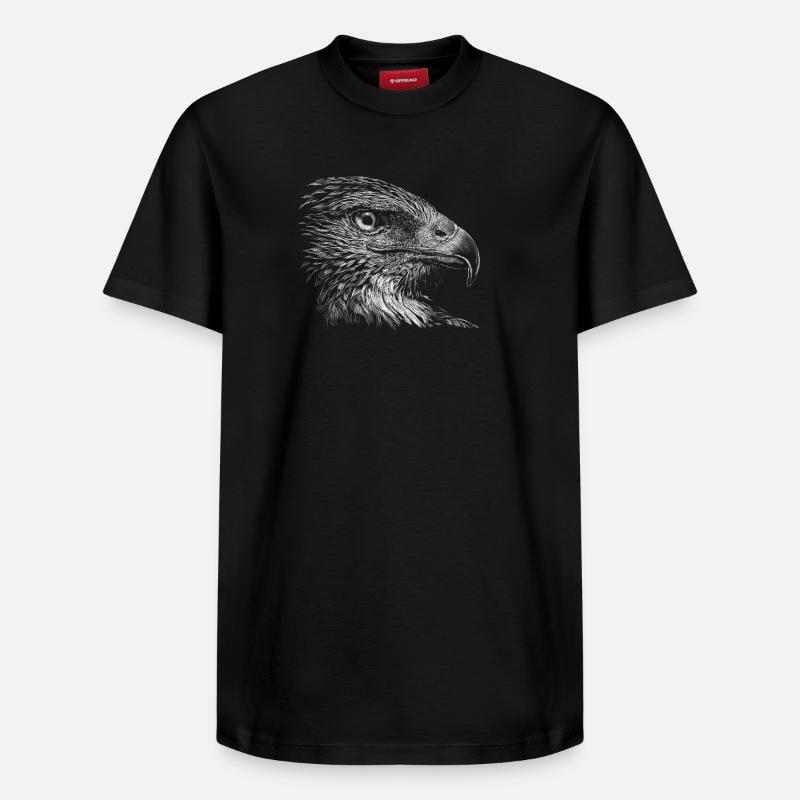Eagle - T-shirt unisexe décontracté en coton Supima – de SPREAD - noir