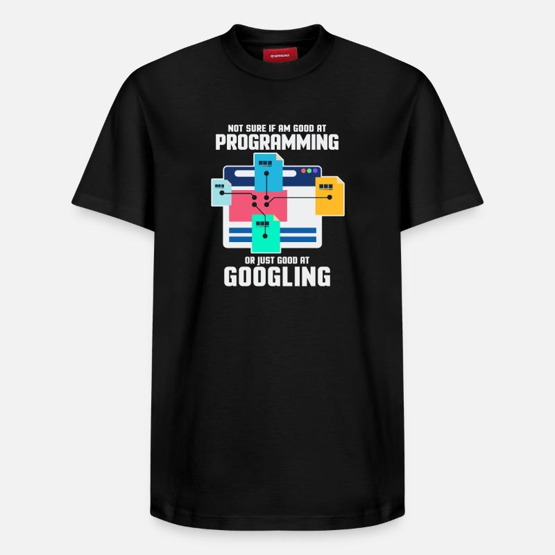 Programmeur Programmation Informatique Cadeau - T-shirt unisexe décontracté en coton Supima – de SPREAD - noir