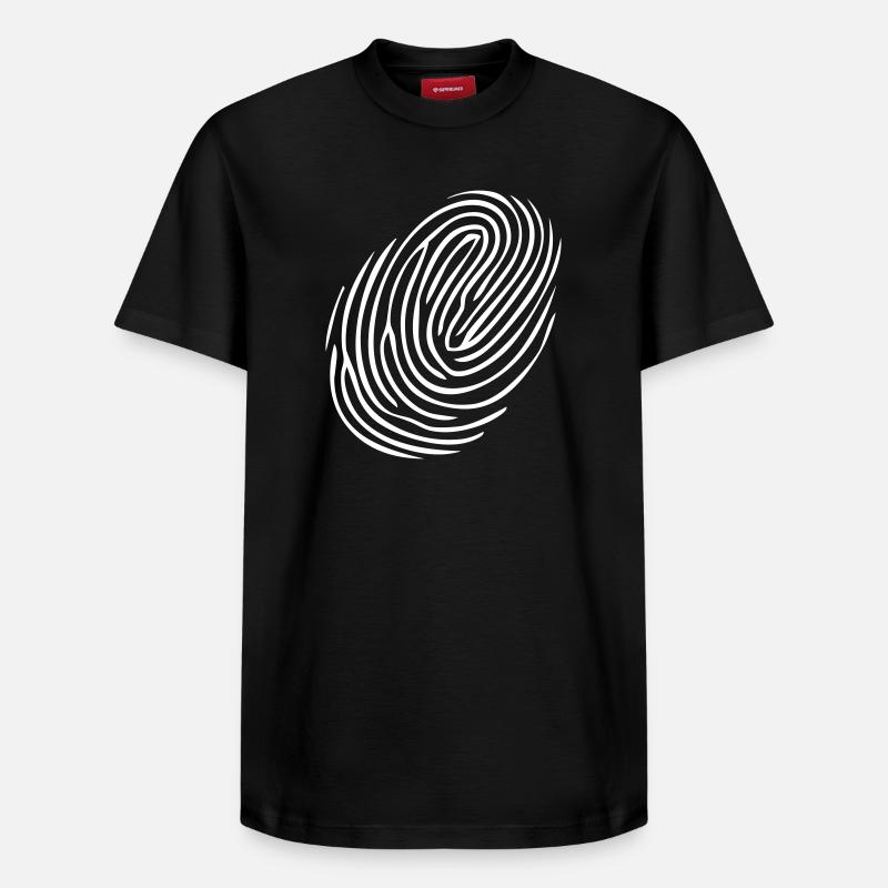 Finger empreinte empreinte digitale - T-shirt unisexe décontracté en coton Supima – de SPREAD - noir