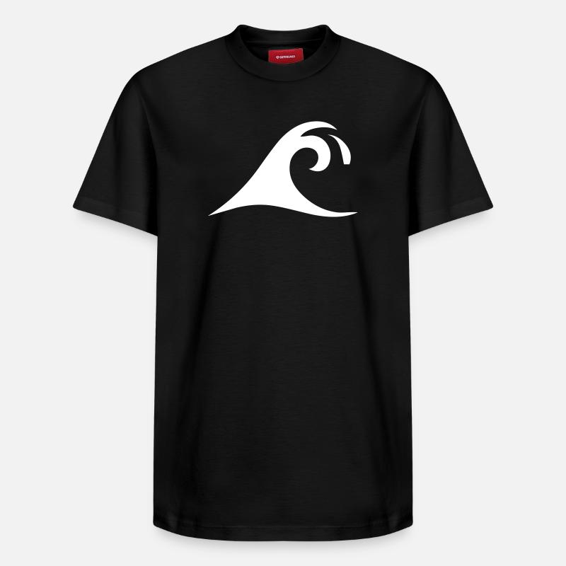 Ondes vagues - T-shirt unisexe décontracté en coton Supima – de SPREAD - noir