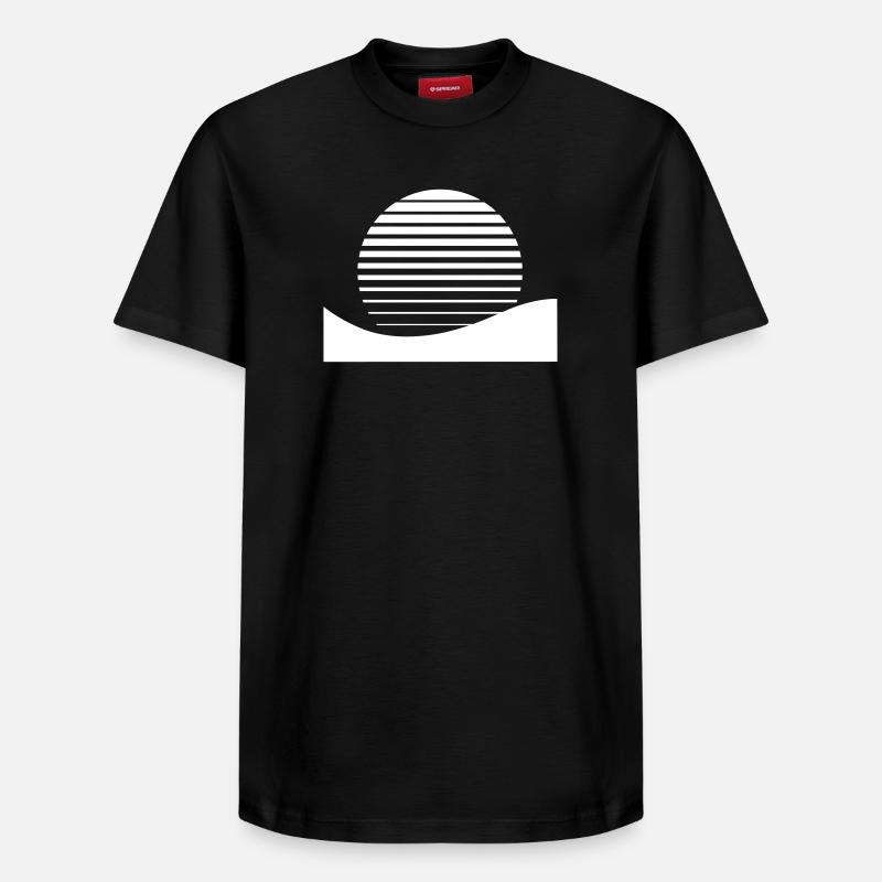 Lever du soleil - T-shirt unisexe décontracté en coton Supima – de SPREAD - noir