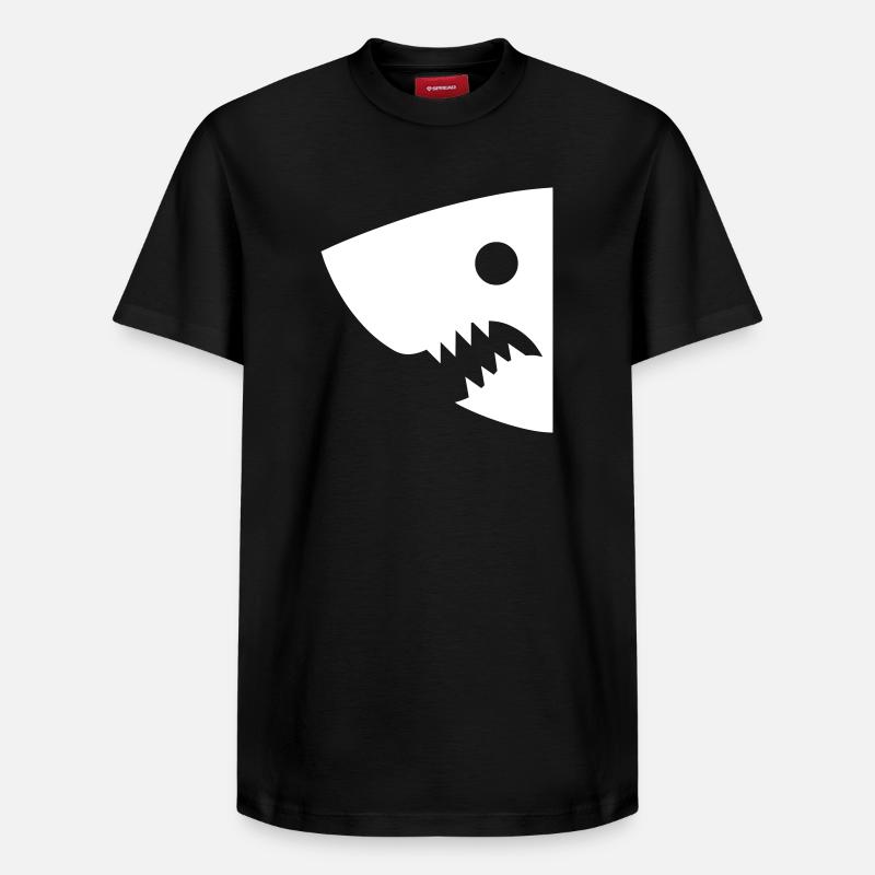 Tête de requin - T-shirt unisexe décontracté en coton Supima – de SPREAD - noir