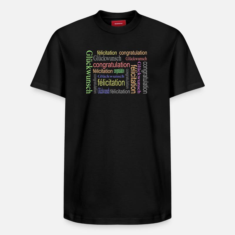 félicitation - T-shirt unisexe décontracté en coton Supima – de SPREAD - noir