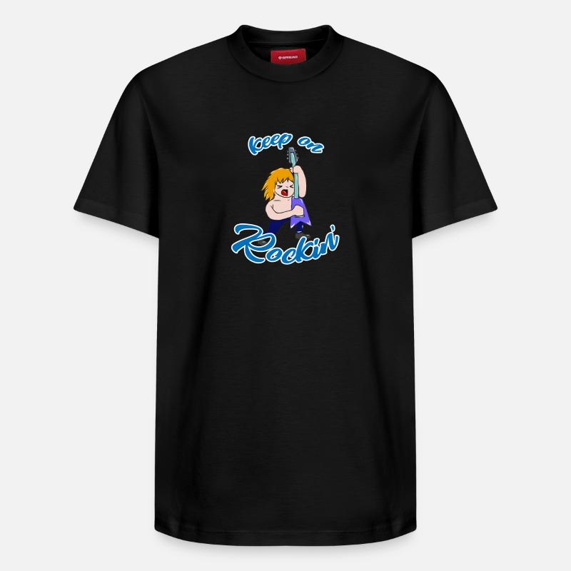 Rock'n'Roll - T-shirt unisexe décontracté en coton Supima – de SPREAD - noir