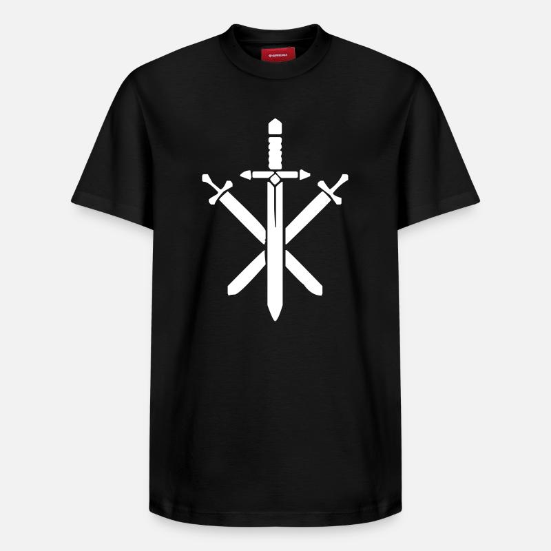 Swords - T-shirt unisexe décontracté en coton Supima – de SPREAD - noir