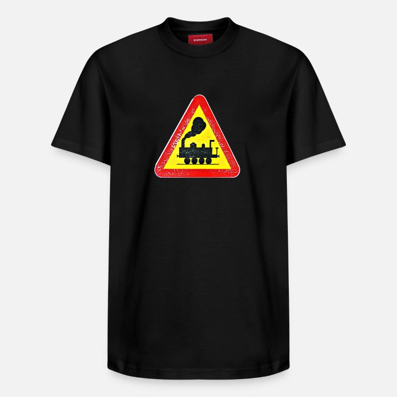 Croix de train - T-shirt unisexe décontracté en coton Supima – de SPREAD - noir