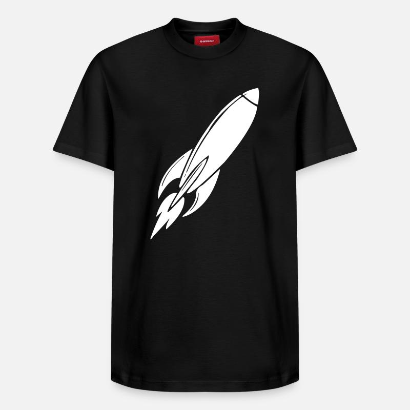 fusée - T-shirt unisexe décontracté en coton Supima – de SPREAD - noir