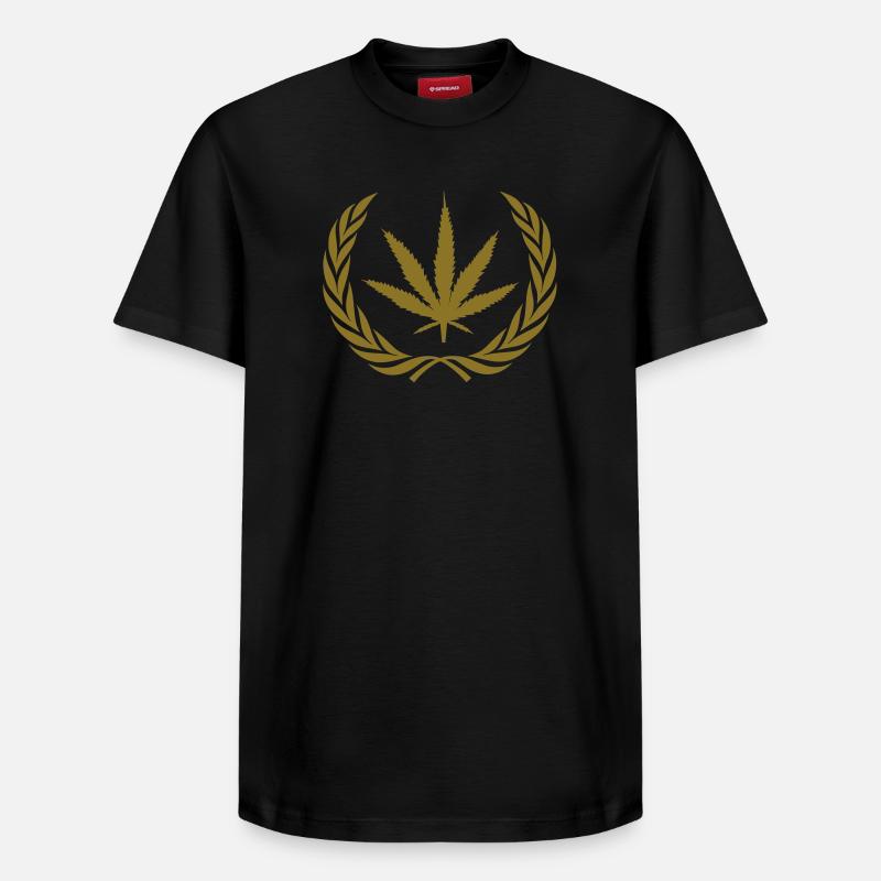 Cannabis - T-shirt unisexe décontracté en coton Supima – de SPREAD - noir