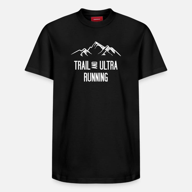 Trail Running et Ultra Running - T-shirt unisexe décontracté en coton Supima – de SPREAD - noir