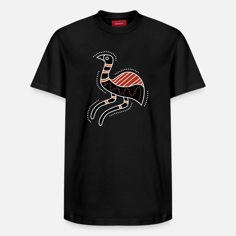 emu - T-shirt unisexe décontracté en coton Supima – de SPREAD - noir
