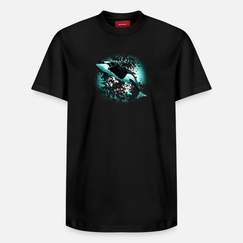 orca - T-shirt unisexe décontracté en coton Supima – de SPREAD - noir