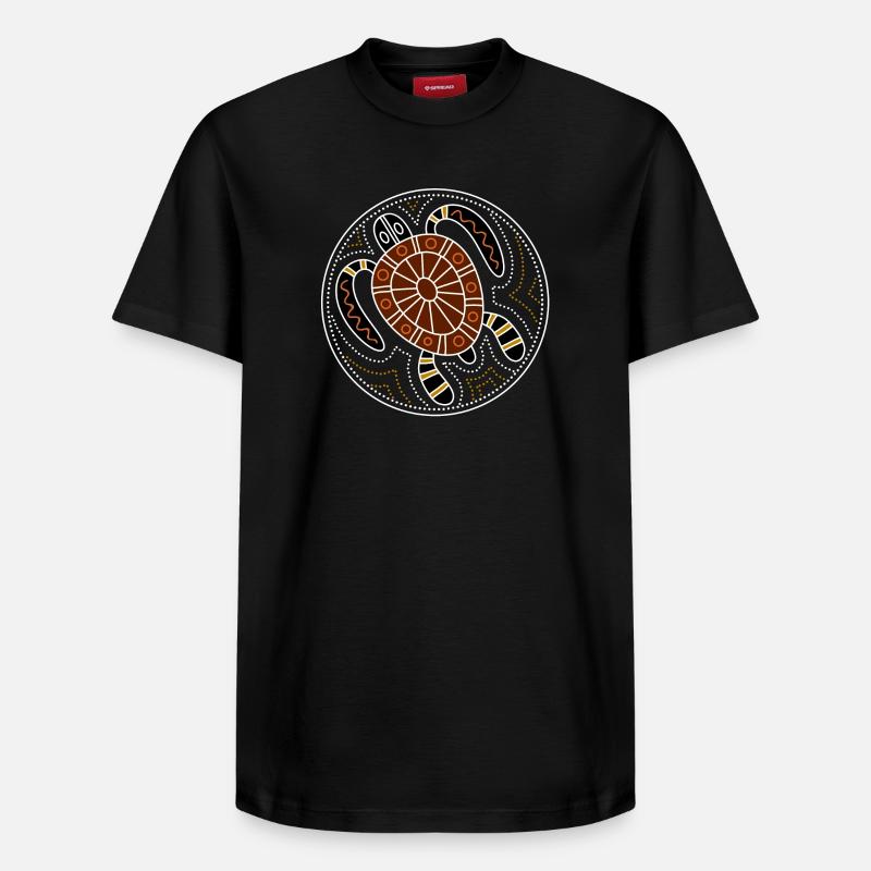 turtle - T-shirt unisexe décontracté en coton Supima – de SPREAD - noir
