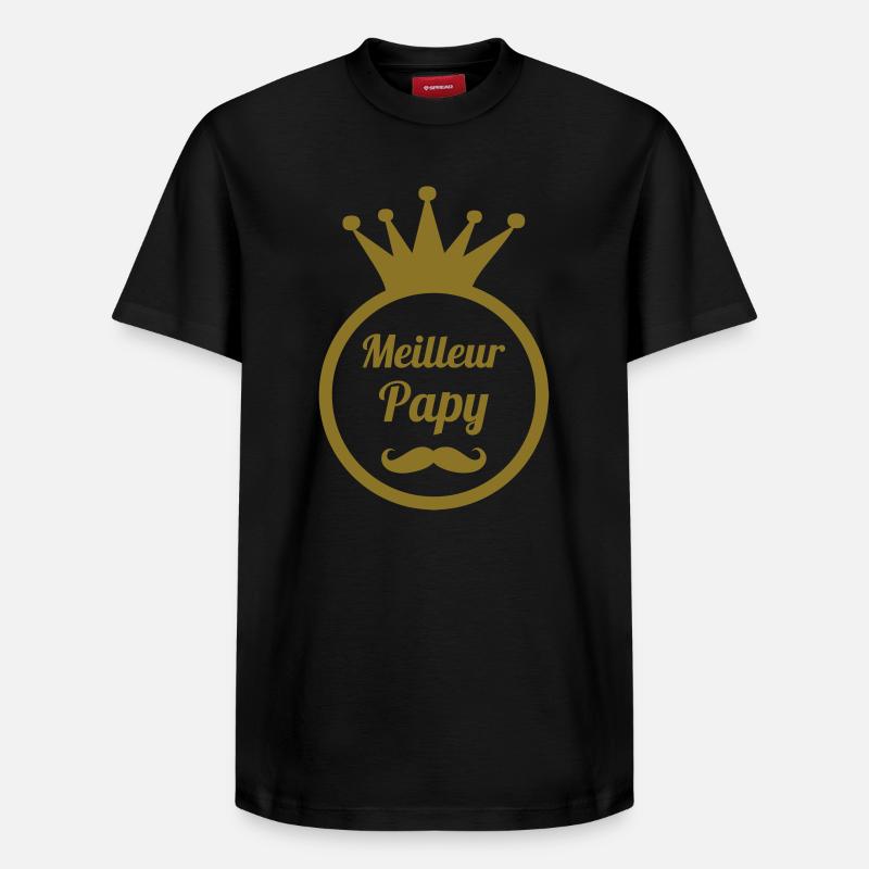 Meilleur Papy - T-shirt unisexe décontracté en coton Supima – de SPREAD - noir