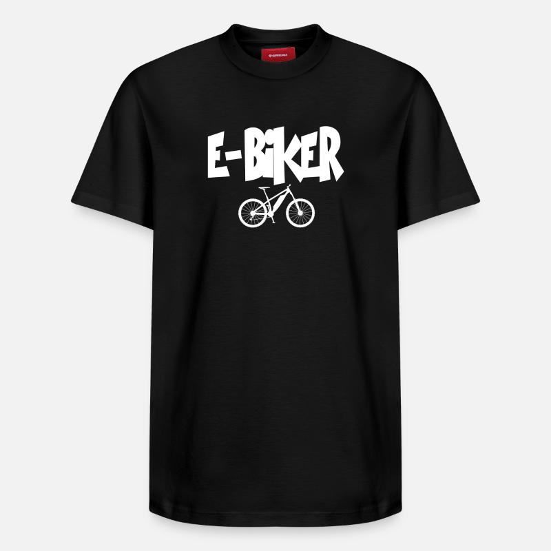 E-BIKER E Bike - T-shirt unisexe décontracté en coton Supima – de SPREAD - noir