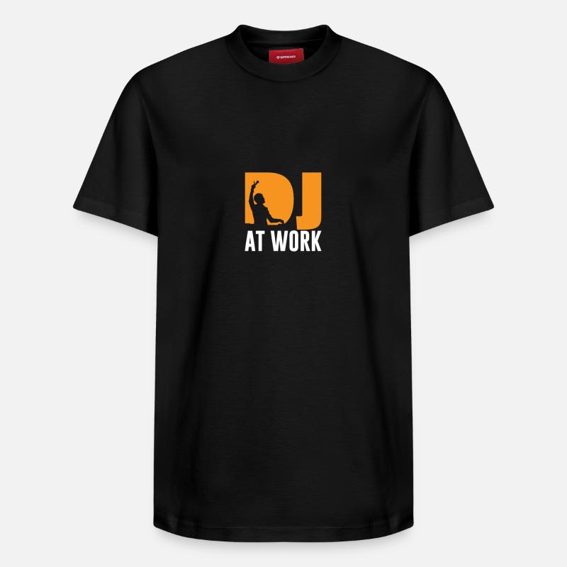 DJ au travail - T-shirt unisexe décontracté en coton Supima – de SPREAD - noir