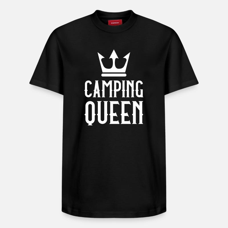 Camping Queen - T-shirt unisexe décontracté en coton Supima – de SPREAD - noir