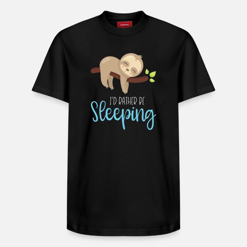 Je préfèrerais dormir - T-shirt unisexe décontracté en coton Supima – de SPREAD - noir