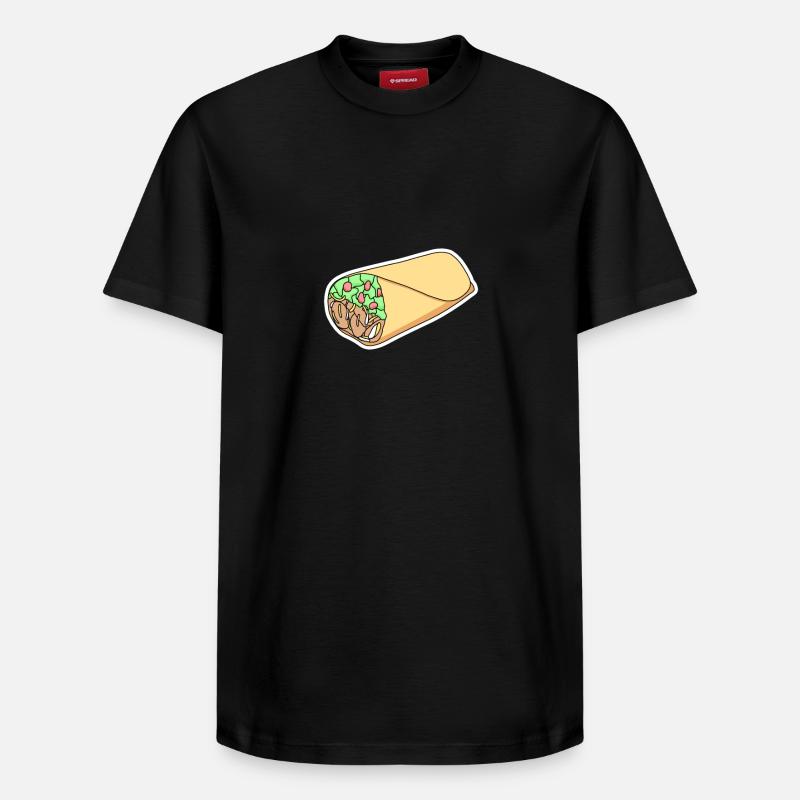 Conception d’autocollants Taco Wrap - T-shirt unisexe décontracté en coton Supima – de SPREAD - noir
