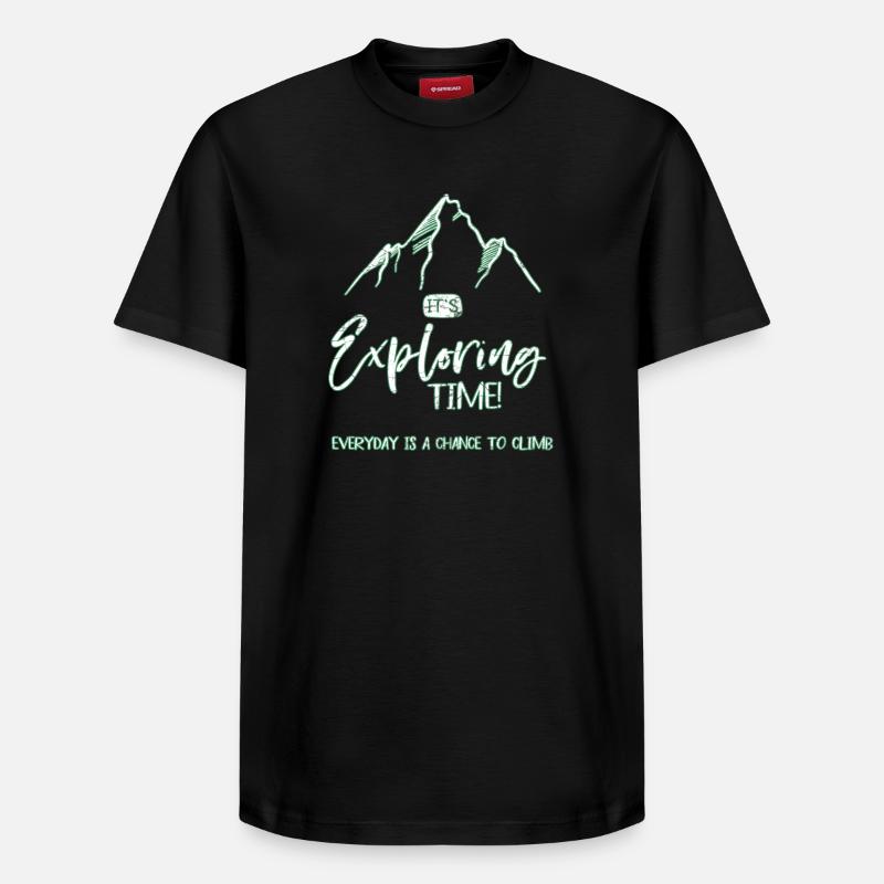 montée - T-shirt unisexe décontracté en coton Supima – de SPREAD - noir