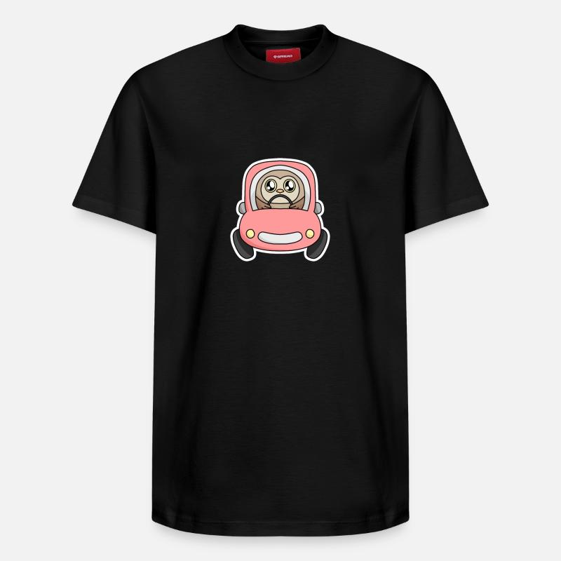 Eule Auto - Relaxed Unisex Supima Cotton T-Shirt – von SPREAD - Schwarz