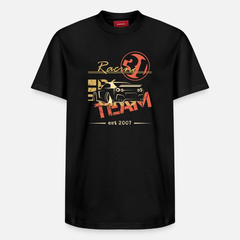 team racing gtr auto geschenkidee - Relaxed Unisex Supima Cotton T-Shirt – von SPREAD - Schwarz
